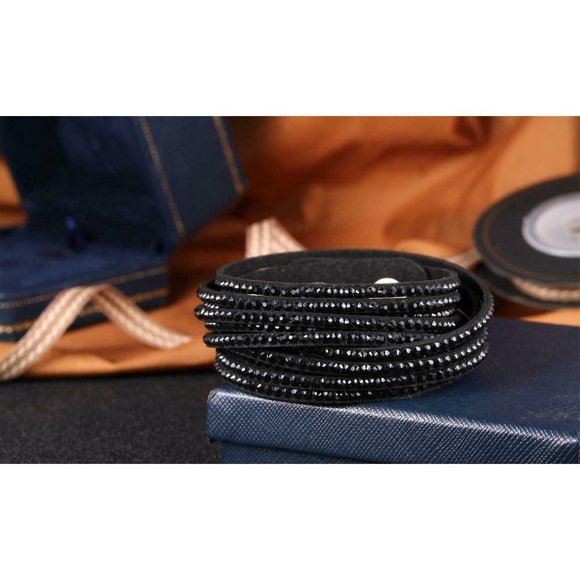 Women's Wrap Bracelet 18 CTTW Austrian Crystals - Picture 2 of 7